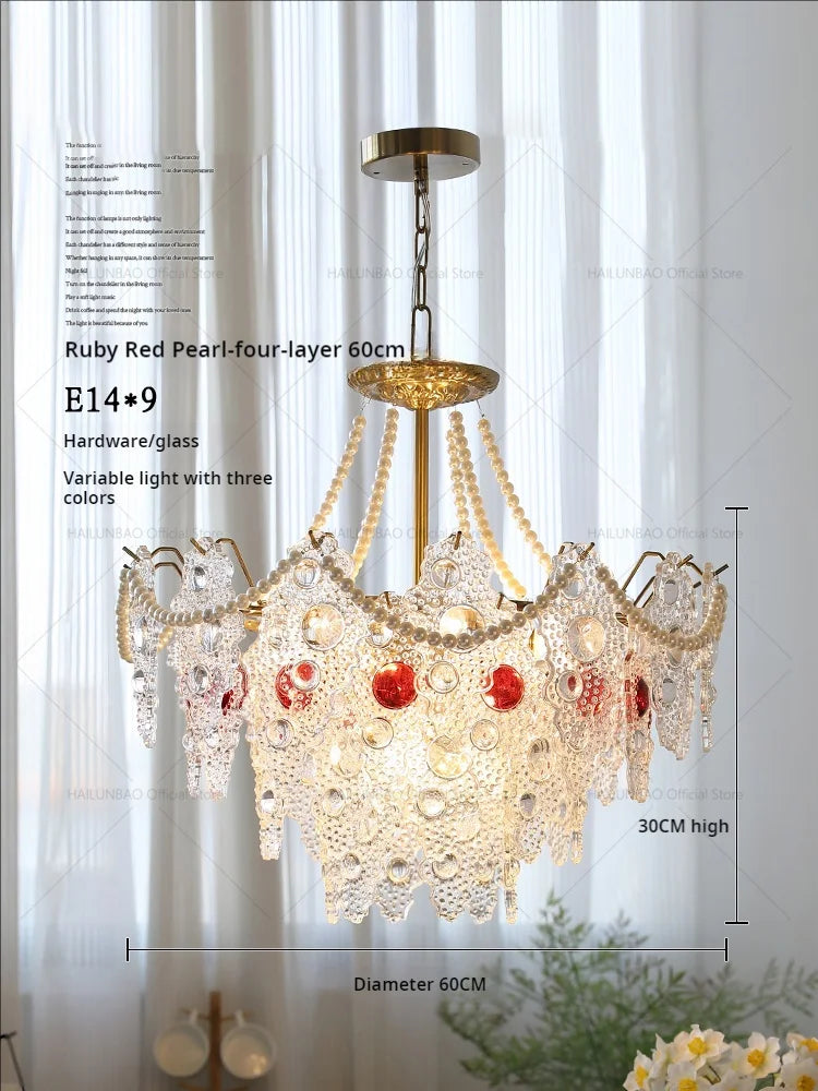Crystal Chandelier: Elegant Retro Lighting for Bedroom, Dining, Living Room & Cloakroom