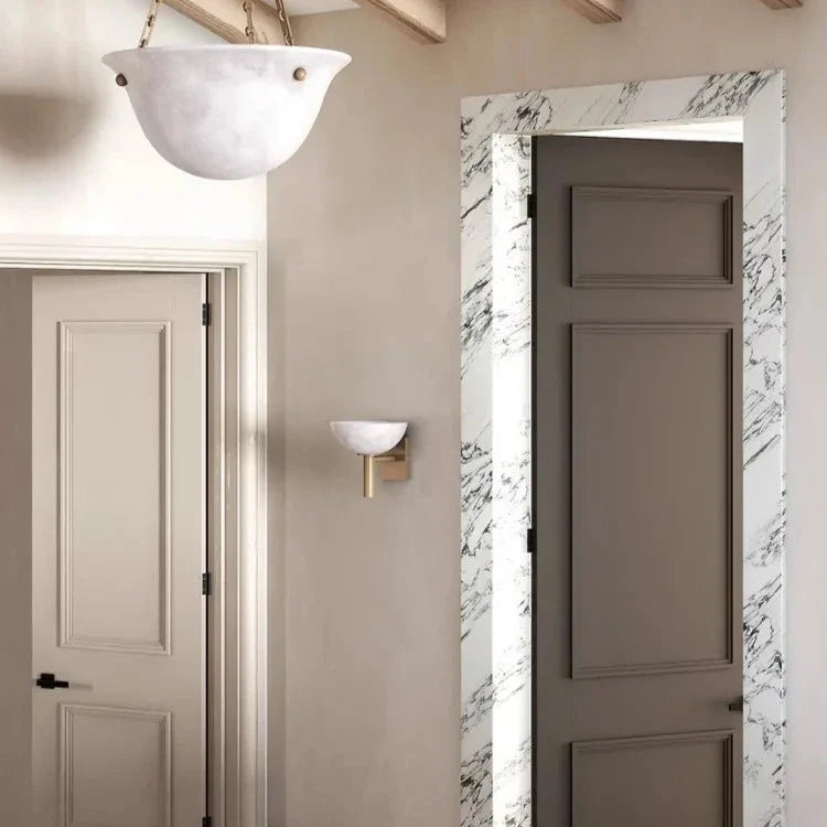 Spanish Marble & Copper Antique Sconce