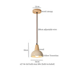 Wabi Sabi Yellow Travertine Conical Stone LED Pendant Lamp for Kitchen House