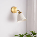 Elk Ceramic LED Wall Sconce, Nordic Copper Pull Chain Mirror Light