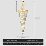 Crystal Chandelier: Elegant Villa Living Room Lighting