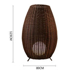 Lucide Colin Rattan Floor Lamp: Natural Handmade Light for Garden, Bedroom, Living Room