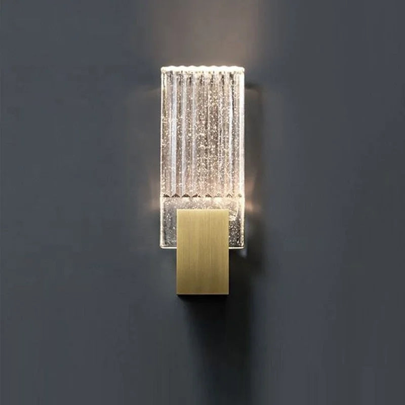 Gold Crystal Wall Light Luxury Modern K9 Crystal Interior Wall Lamp