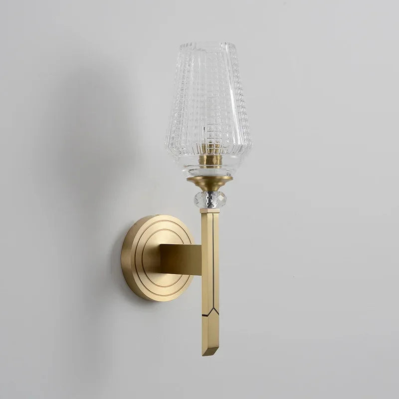 Crystal Copper Wall Lamp for Luxe Home Decor