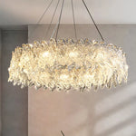 Luxury Crystal LED Round Ceiling Chandelier: Modern Bedroom & Living Room Pendant