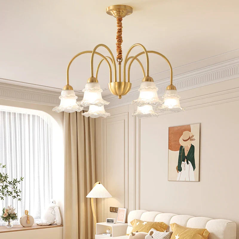 Luxury European Copper Chandelier for Living Room, Bedroom, and Dining Room