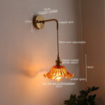 Nordic LED Glass Copper Wall Sconce Modern Living Room Bedroom Light