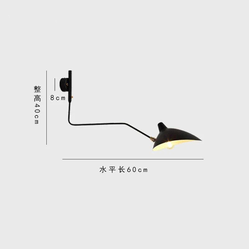 Black Serge Mouille Wall Lamp: Nordic Design, Creative Living Room Decor