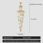 Rotating Crystal Stairwell Chandelier