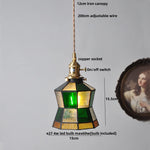 Walnut Wood Glass Pendant Lights LED Vintage Loft Kitchen Living Room Lighting
