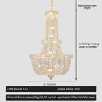 Crystal Luxe Chandelier for Villa Hotel Living Room - European Modern Style