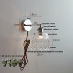 Afralia™ Ceramic LED Wall Light Sconce, Pull Chain Switch, Modern Style