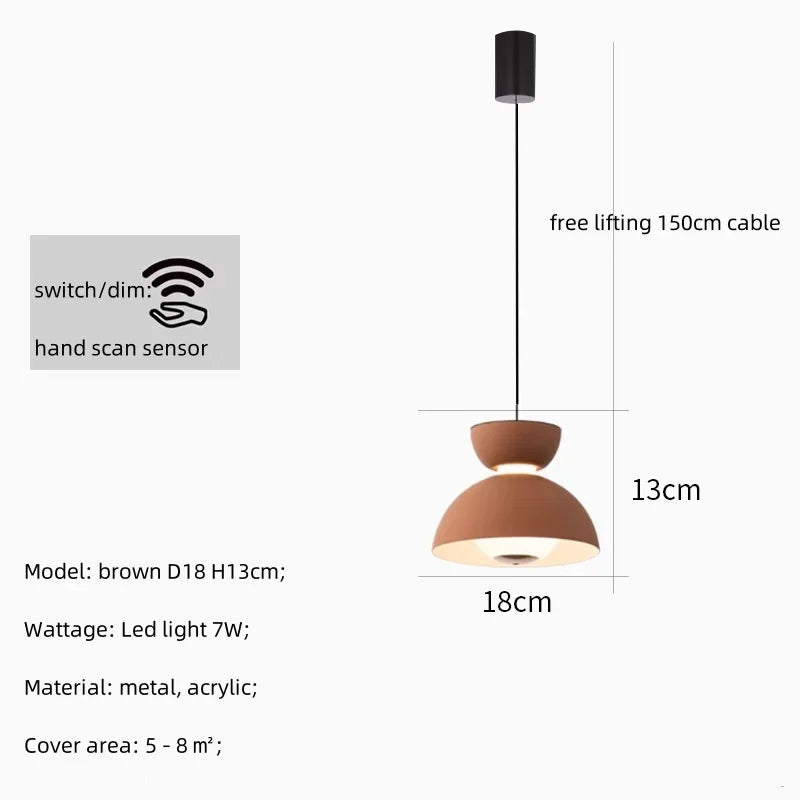 Nordic Hand Scan Sensor LED Wall Scones, Modern Metal Luminarias for Indoor Lighting