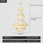 Crystal Chandelier: Villa High Living Room Luxury Lighting