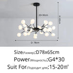 Modern LED Chandelier - Luxurious Nordic Firefly Lamp for Home Indoor Lighting