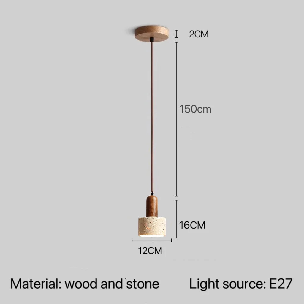 Stone Pendant Lamp: Bedroom Kitchen LED Lighting Fixture