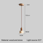 Stone Pendant Lamp: Bedroom Kitchen LED Lighting Fixture