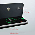 Wireless Charging Wall Lamp USB GU10 5W Switch Sconce for Modern Interior Lighting