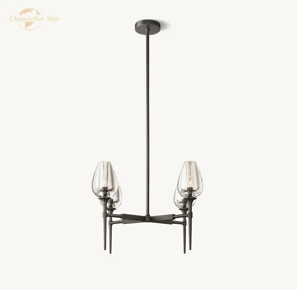 Crystal Tulip Chandelier Pendant Light Living Room Dining Bedroom Luxury Glass Lighting