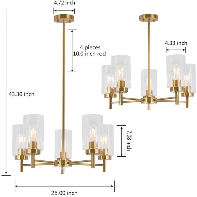 Modern Luxury Chandelier for Dining Room Living Room Kitchen Bedroom Lighting