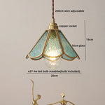 Glass Copper LED Hanging Light: Nordic Pendant Lamp, Living Room Bedroom Coffee Knob Switch