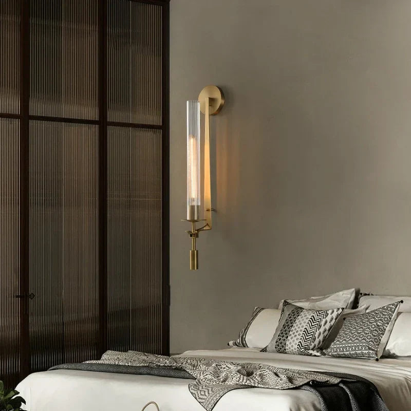 Moon Wall Light: American Style Glass Wall Lamp for Bedroom Decor