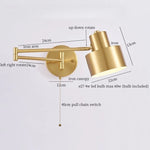 Swing Arm LED Wall Light for Bedroom Kitchen Living Room Mirror Bedside Lamp