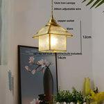 Brass Vintage Glass Pendant Lamp Adjustable LED Dining Room Kitchen Fixture