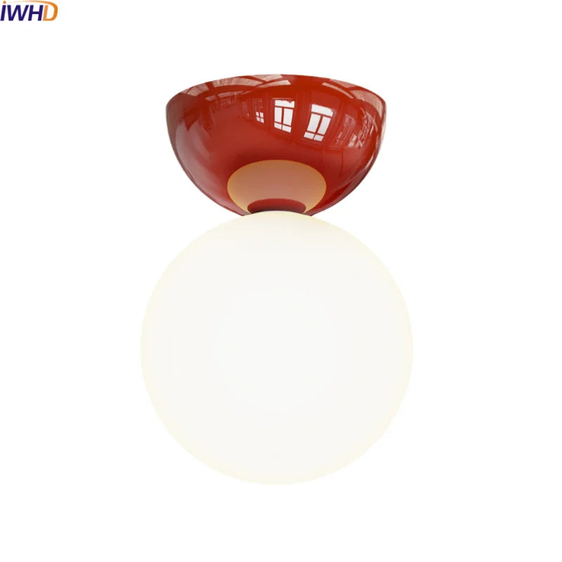 Iron Glass LED Ceiling Lights Modern Home Decor Lighting G9 Lamparas