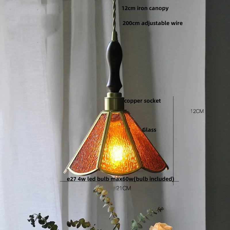 Afralia™ Blue Glass LED Pendant Light - Nordic Modern Hang Lamp