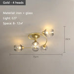 Nordic Glass Chandelier: Bedroom Dining Room Pendant Light Luminaires