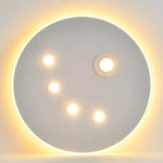 Modern Round LED Ceiling Lights for Home Lighting in Black and White