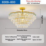 Crystal Light: Elegant Chandelier for Living Room, Dining Room & Bedroom