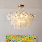 Cream Wind Crystal Chandelier - Elegant French Design for Luxury Living Spaces
