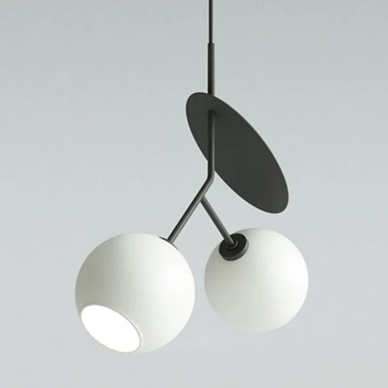 Cherry Glass Pendant Lights: Nordic Red/White Lamp for Home Decor & Lighting