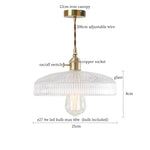 Clear Glass LED Copper Pendant Lighting for Minimalist Decor