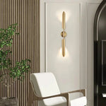 Golden Inclined Tube Wall Lamp for Modern Luxury Decor in Living Room