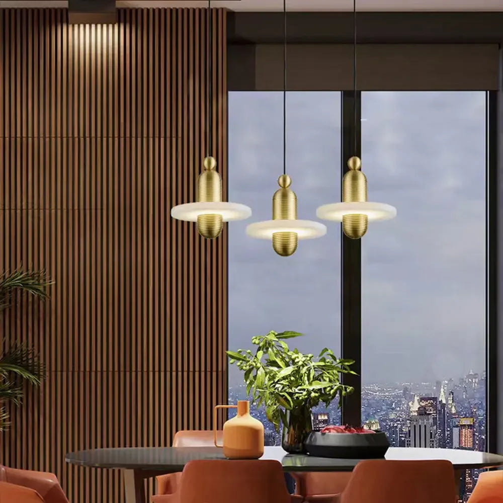 Nordic Marble Single Head Chandelier Luxury Lamps for Modern Restaurant & Bar