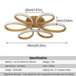 Gold Flower Acrylic Pendant Chandelier - Modern LED Ceiling Light