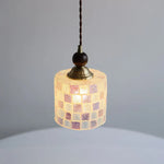 Wood LED Glass Pendant Light: Modern Nordic Adjustable Hanging Lamp
