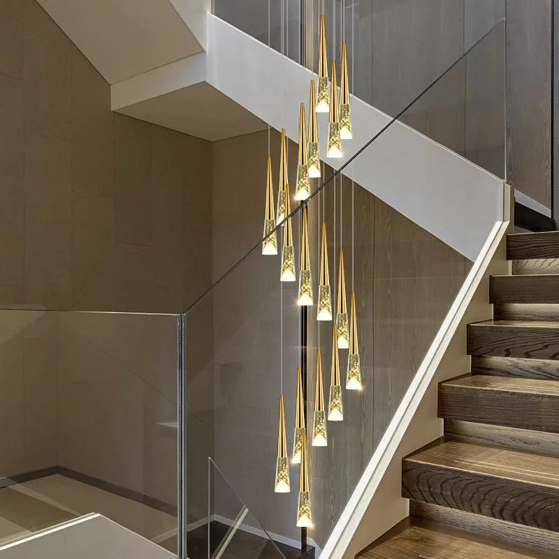 Nordic Home Decoration Stair Chandelier Living Room Dining Pendant Lights Ceiling Lighting