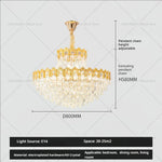 Luxury Crystal Chandelier: Elegant Lighting Solution for Living Room, Lobby, and Restaurant