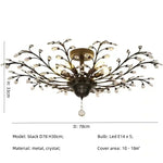Afralia™ Crystal Chain Pendant Chandelier LED Lights for Indoor Decor