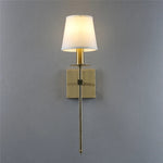 Rustic Industrial Wall Sconce with Textile Shade and LED Lights