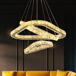 Crystal LED Pendant Chandelier, Modern Nordic Ceiling Lamp for Living and Dining Room