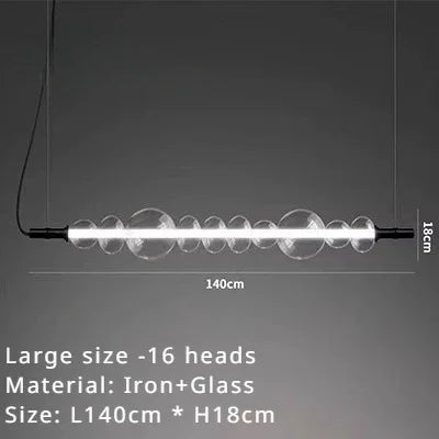 Modern Glass LED Pendant Light for Living and Dining Room Bedroom Chandelier