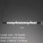 Modern Glass LED Pendant Light for Living and Dining Room Bedroom Chandelier