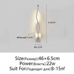 LED Wall Lamps Modern Minimalist Bedroom Living Room Lighting Black White