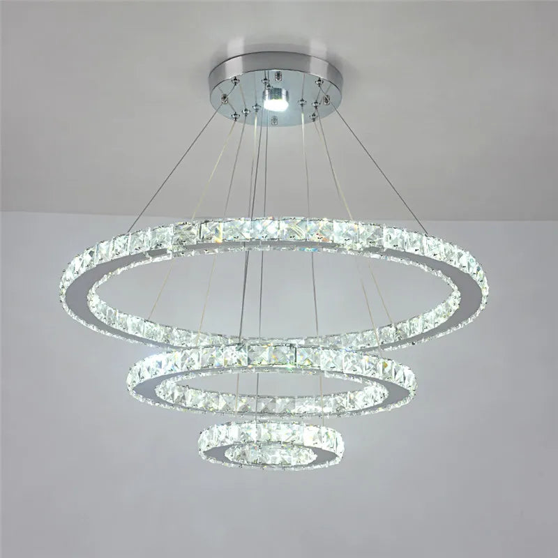Crystal LED Pendant Chandelier, Modern Nordic Ceiling Lamp for Living and Dining Room