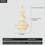 Crystal Chandelier: Villa High Living Room Luxury Lighting